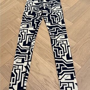 H&M COLAB w/ Richard Allen Black and White Geometric Leggings